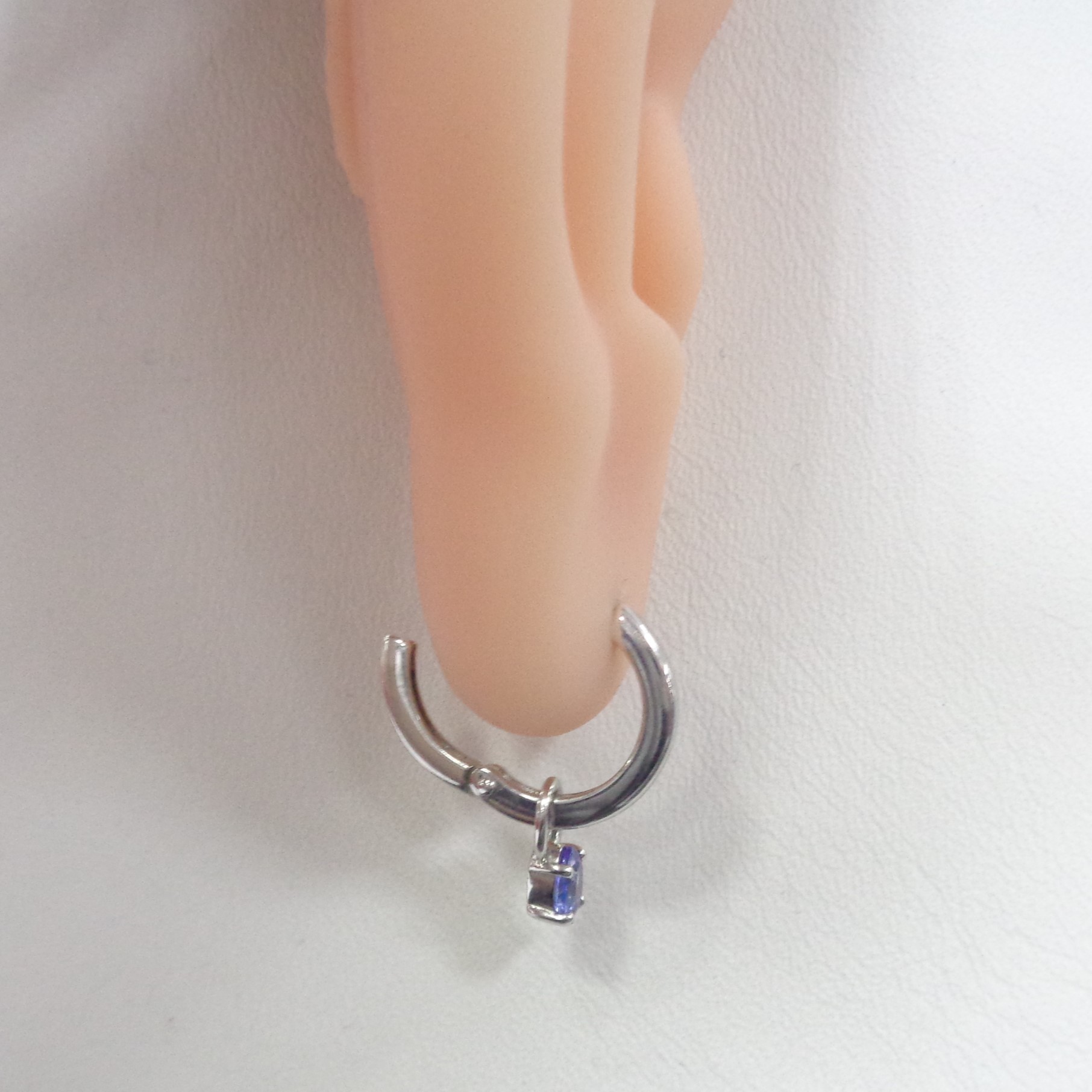 Серебряные серьги-трансформеры с танзанитами